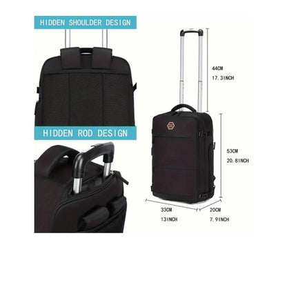 Vielseitiger Trolley Rucksack Koffer