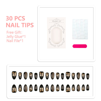 Elegantes florales Design Press-On-Nagelset