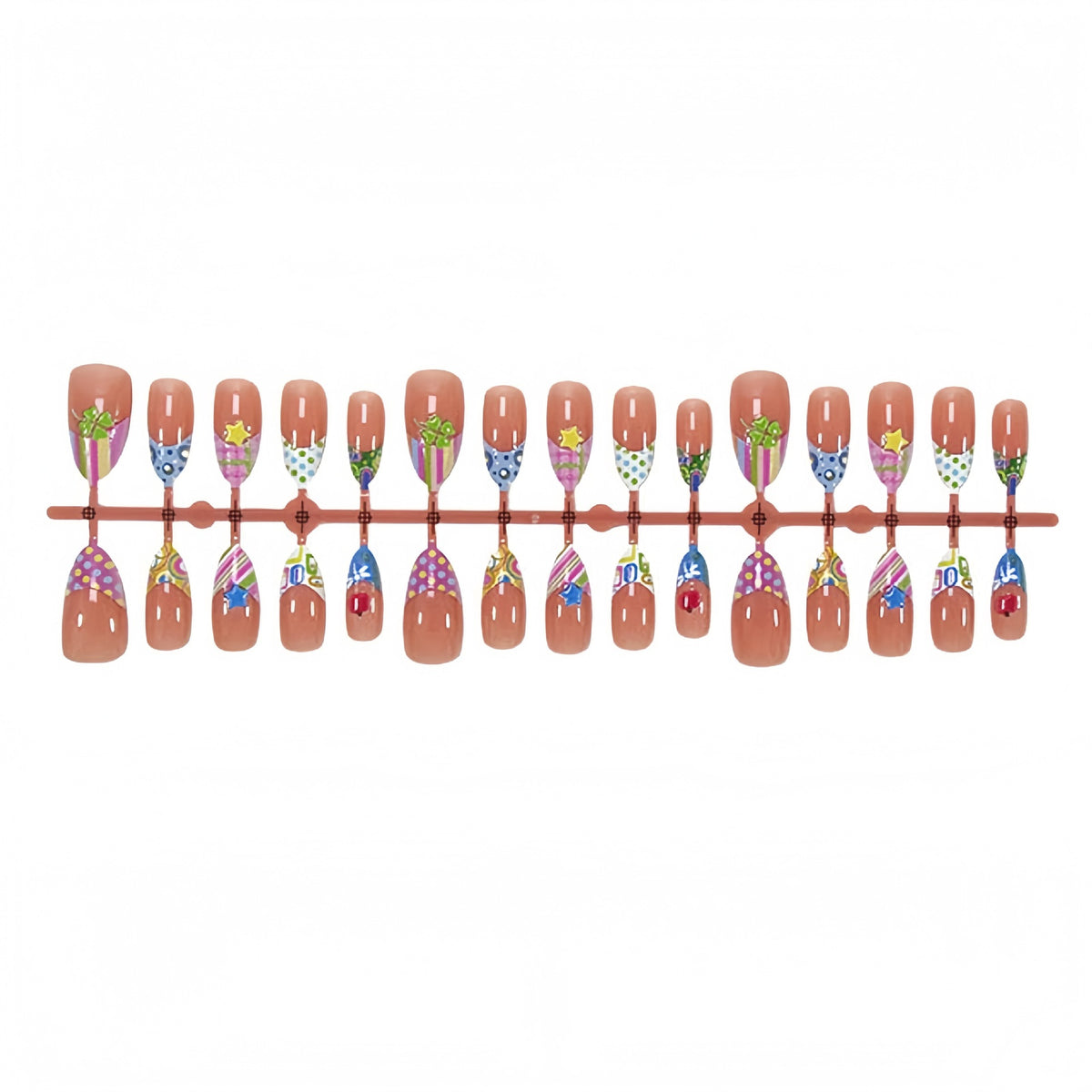 Kreatives gemustertes Press-On Nagelkunst Set Brehn