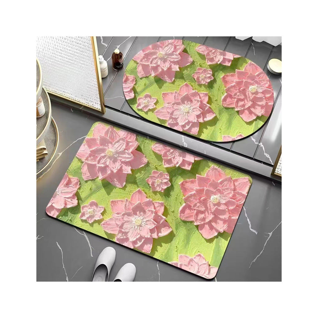 Blumenmuster Badezimmermatte Brehn
