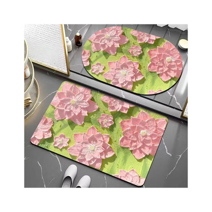 Blumenmuster Badezimmermatte Brehn