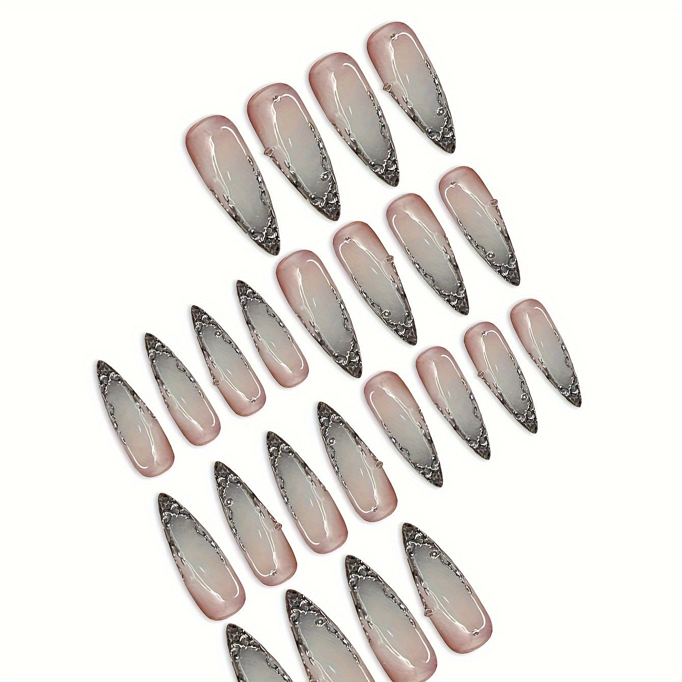 Elegantes Stiletto Press-On Nagelset Brehn