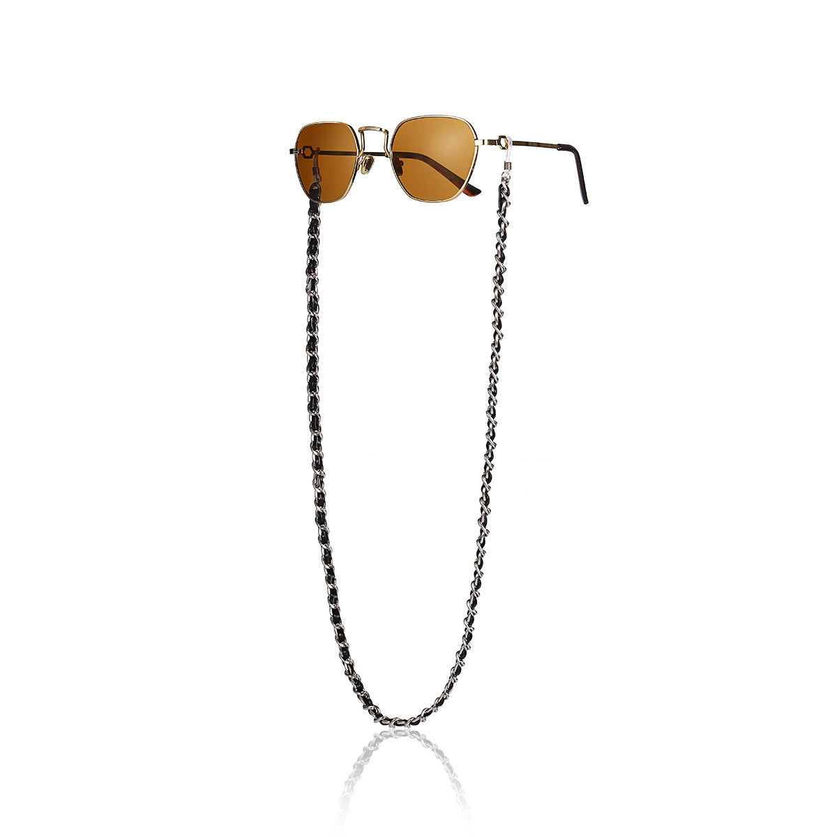 Modische Cat-Eye Sonnenbrille mit Kettenband Brehn