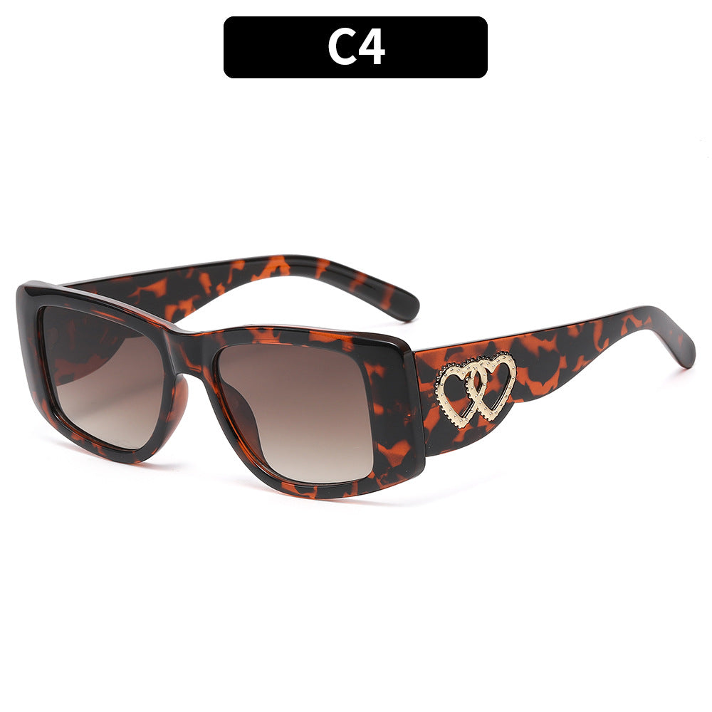 Elegante Statement Viereckige Sonnenbrille