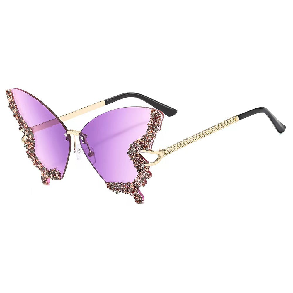 Damen extravagante Flügel-Sonnenbrille Brehn