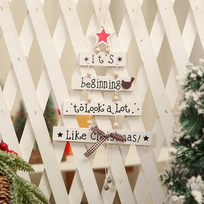 Dekoratives Holzschild mit Weihnachtsgruß Brehn