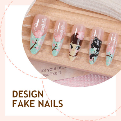 Kunstnagelset mit blühenden floralem Design von Brehn