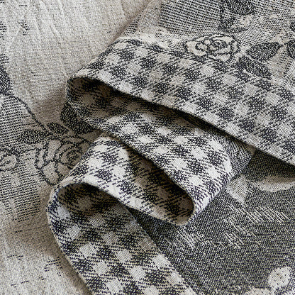 Umkehrbare Baumwoll-Leinen Florale Tagesdecke Set