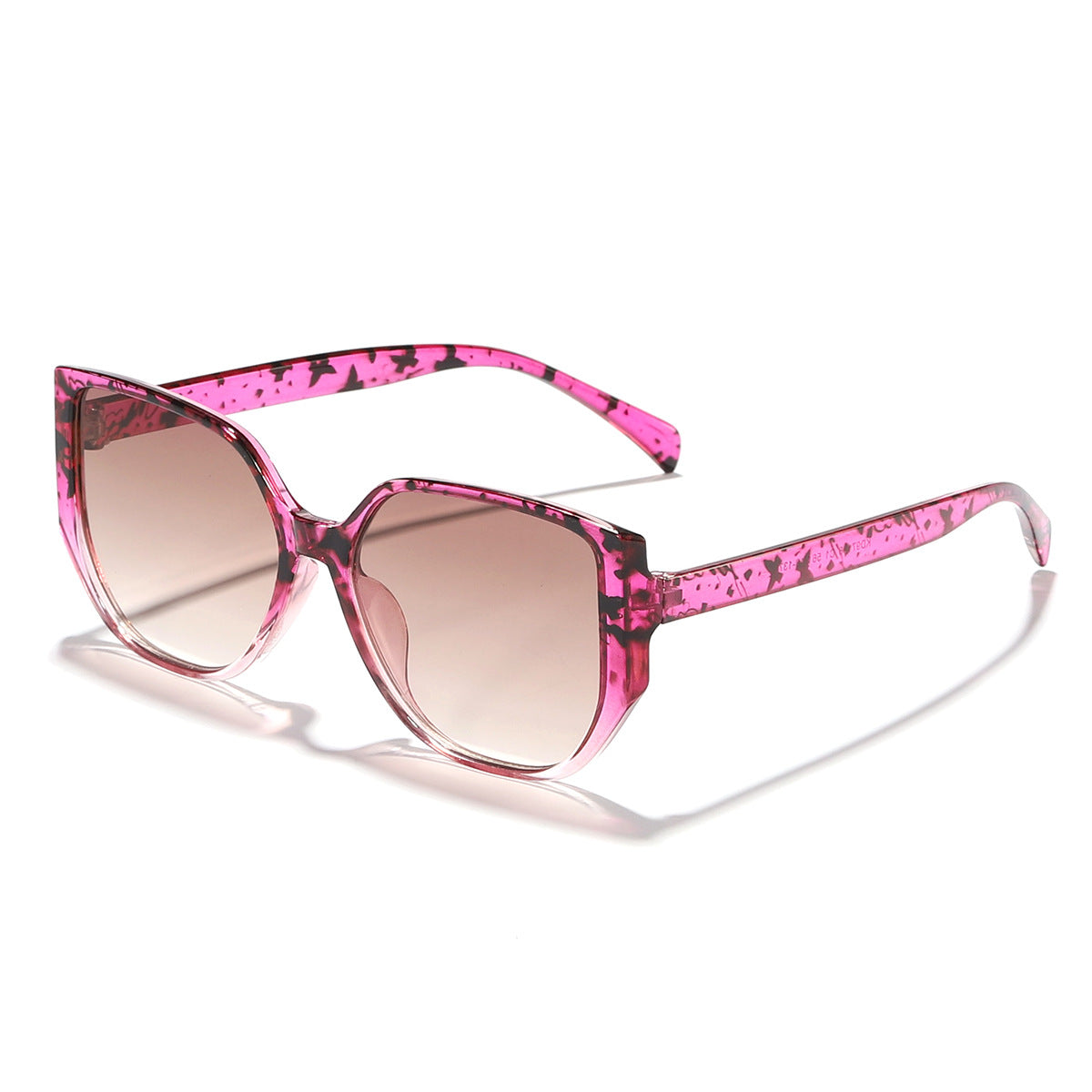 Damen modische quadratische Sonnenbrille mit breitem Rahmen und UV-Schutz Brehn