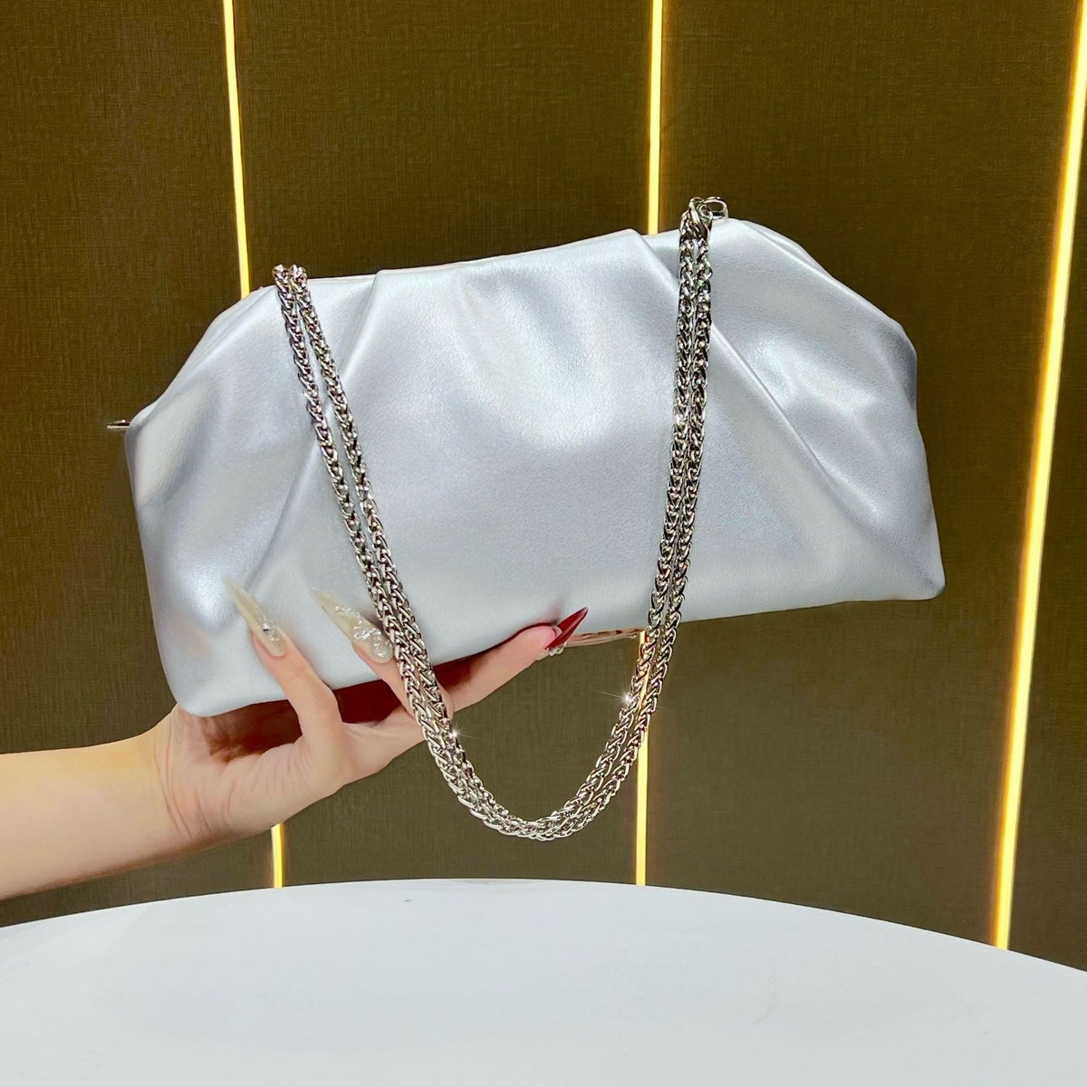 Stylische Metallische Abendhandtasche