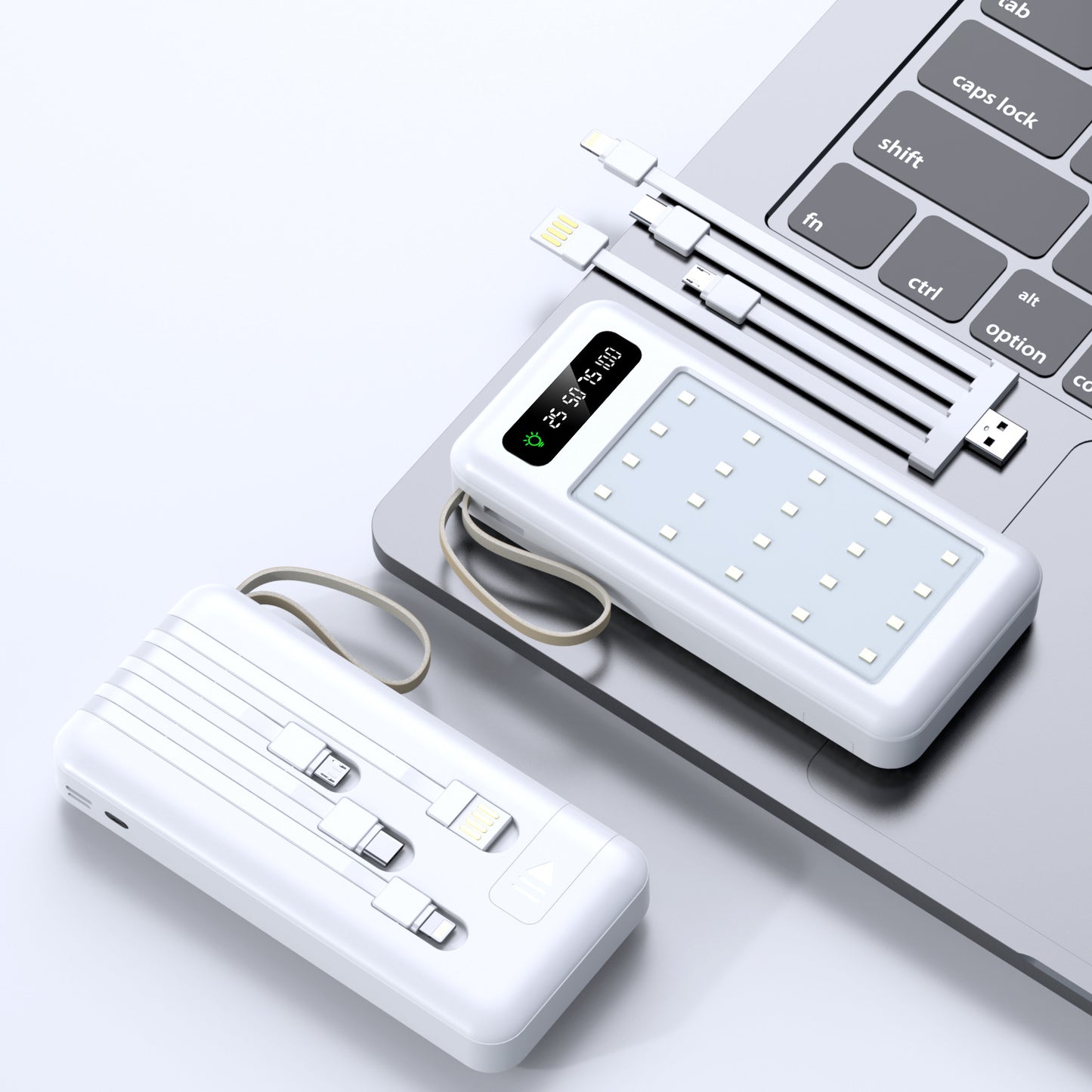 Tragbare Powerbank mit multifunktionalem USB-C Ladekabel Brehn