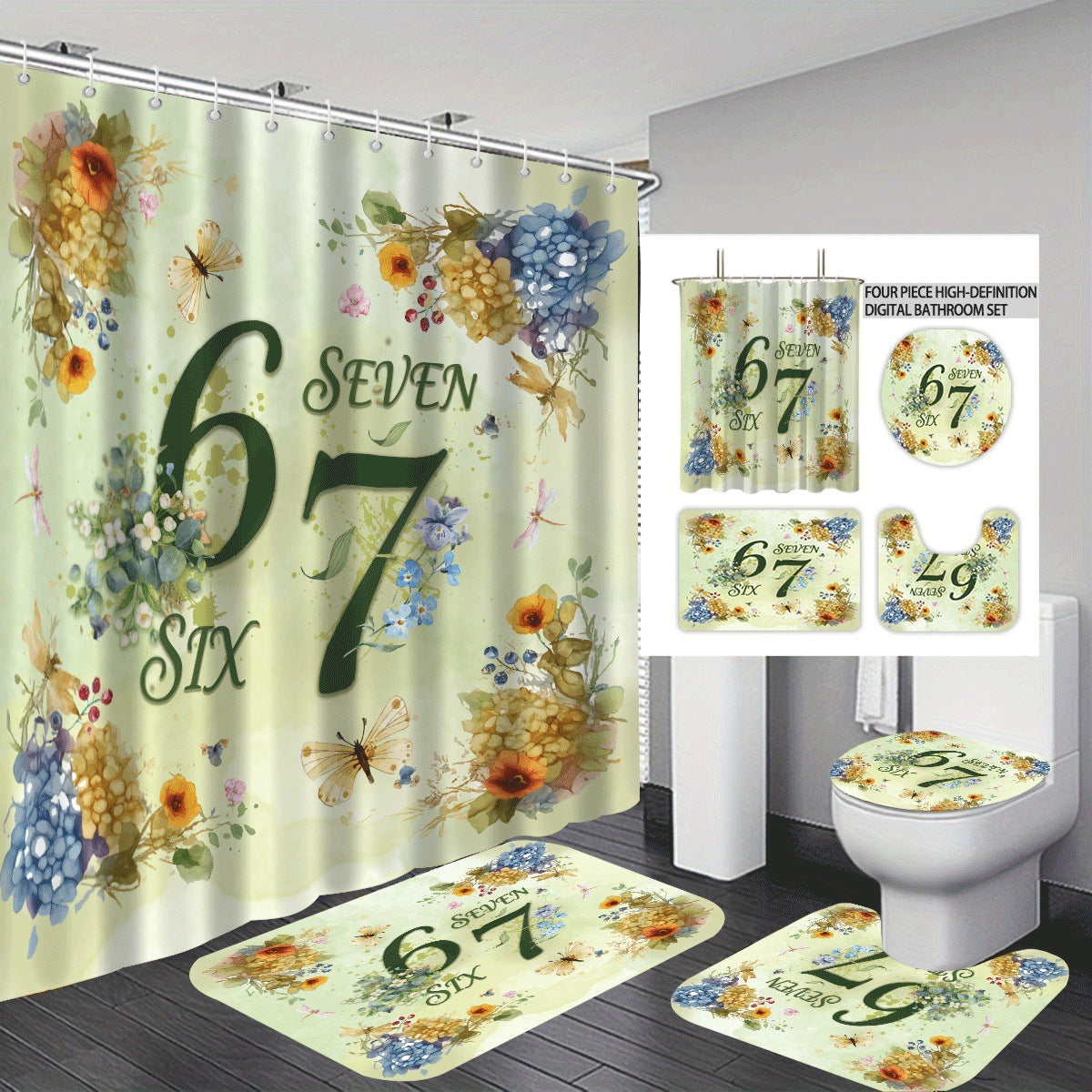 Buntes Dessert-Themen Badezimmer Set Brehn