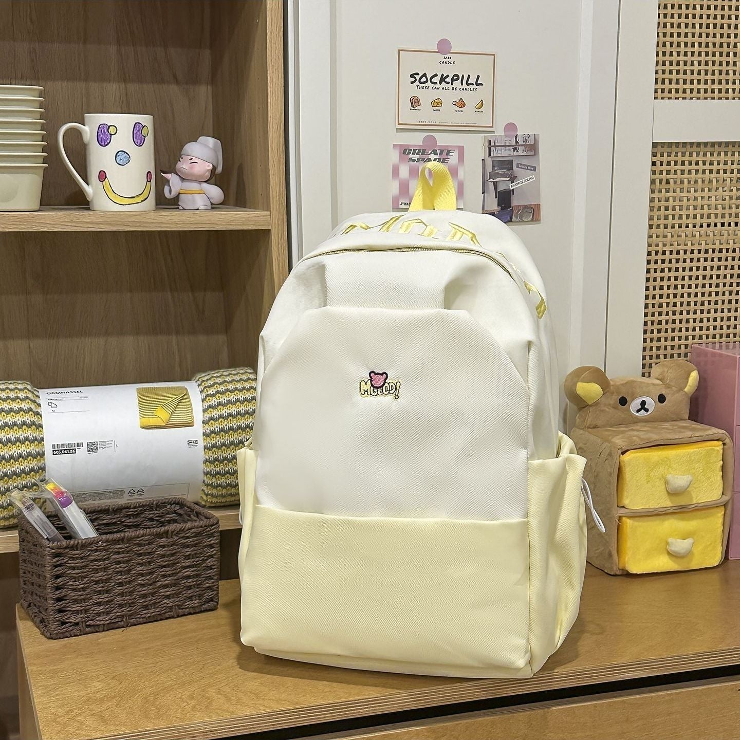 Verspielter Rucksack mit Aufgesticktem Motiv Brehn
