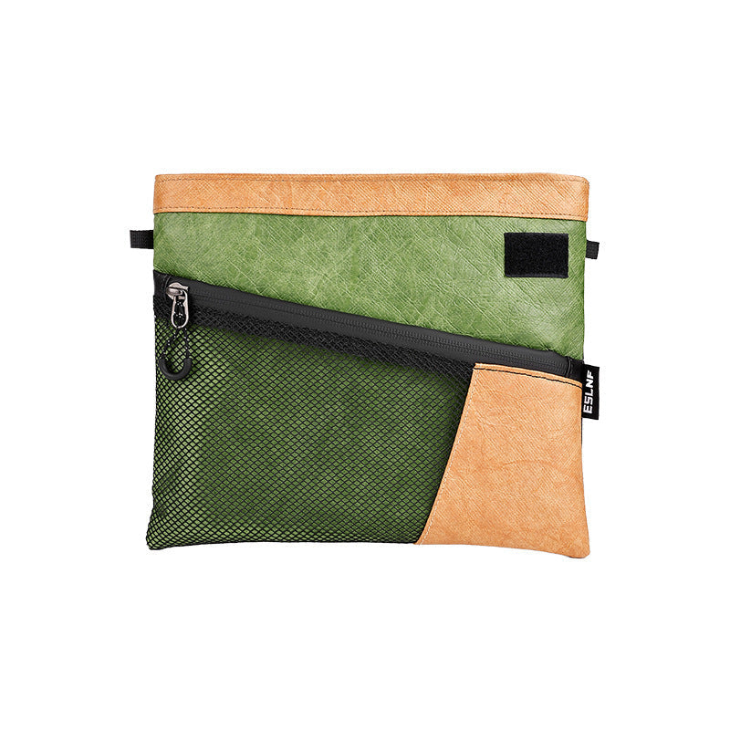 kompakte wasserabweisende Reise-Crossbody-Tasche mit Mesh-Organizer und verstellbarem Kordel-Umhängeriemen Brehn