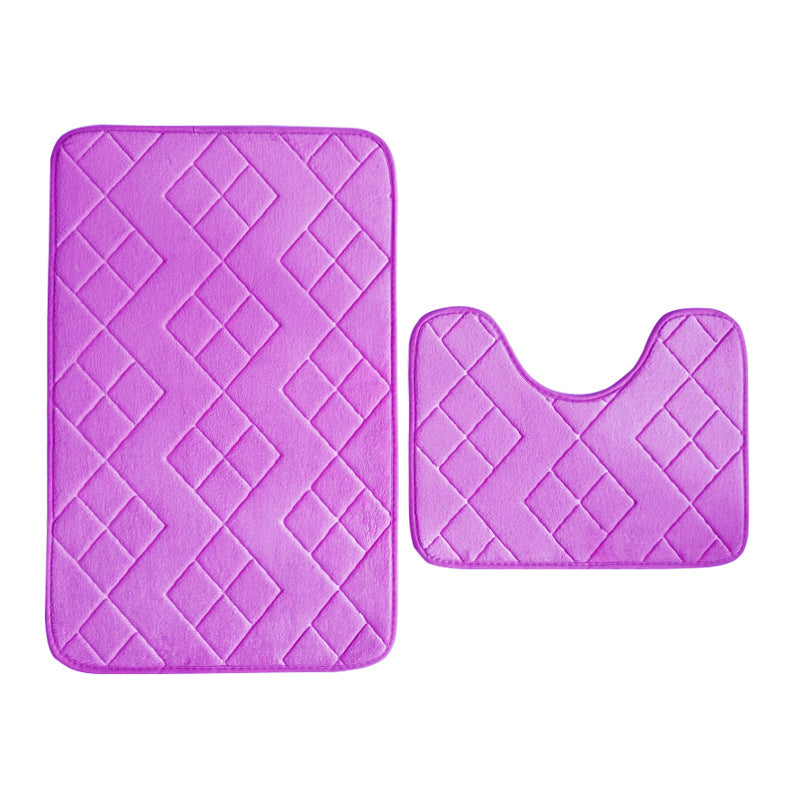 Luxuriöses gesteppter Memory Foam Badteppichset Brehn