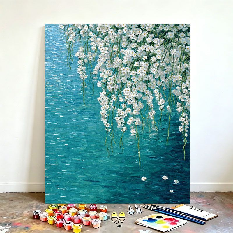 Blumeninspiriertes malerisches Leinwandbild Brehn