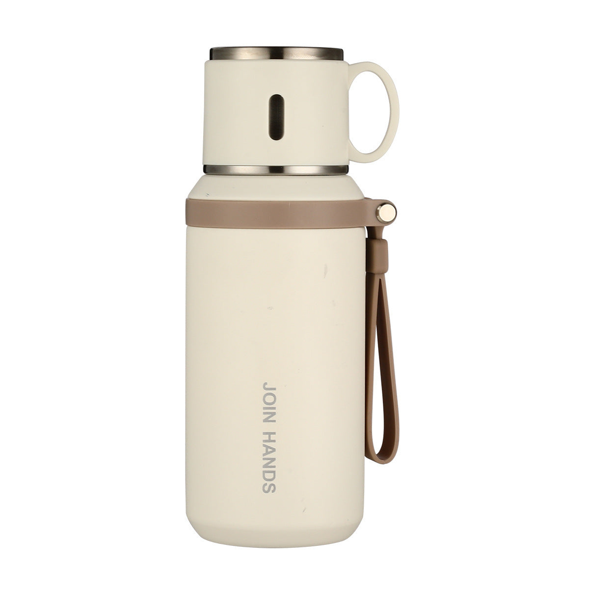 Damen isolierte Edelstahl-Trinkflasche mit ausklappbarem Becher Brehn