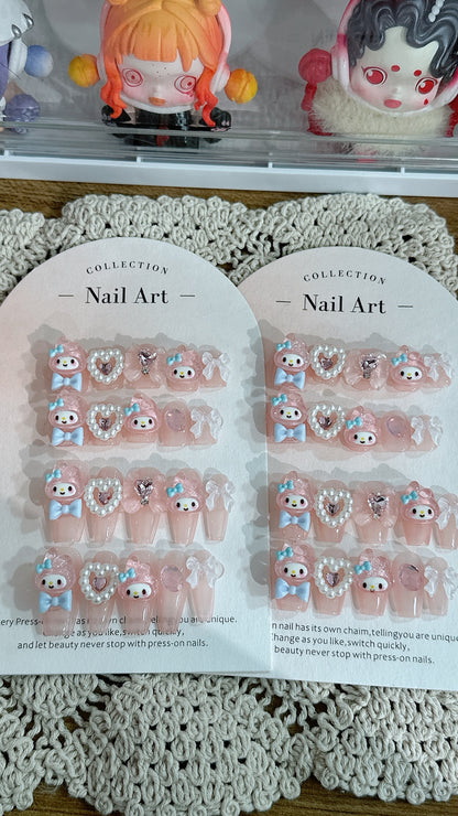 Launisch Süß Charakter Nagelkunst Set