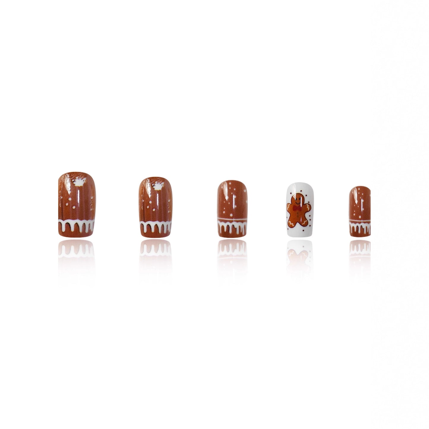 Dekoratives Glitzerstern-akzentuiertes Press-On-Nagelset Brehn