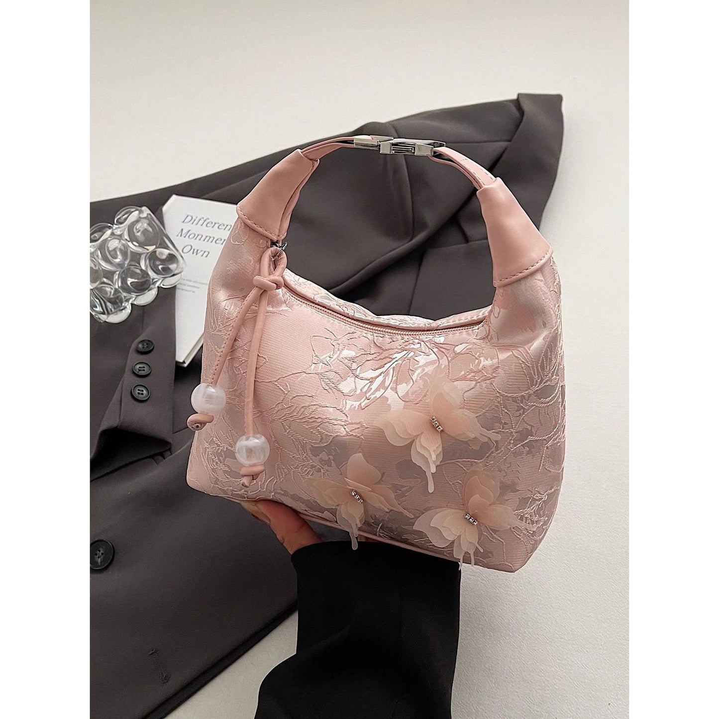 Blumenverzierte Hobo-Tasche Brehn
