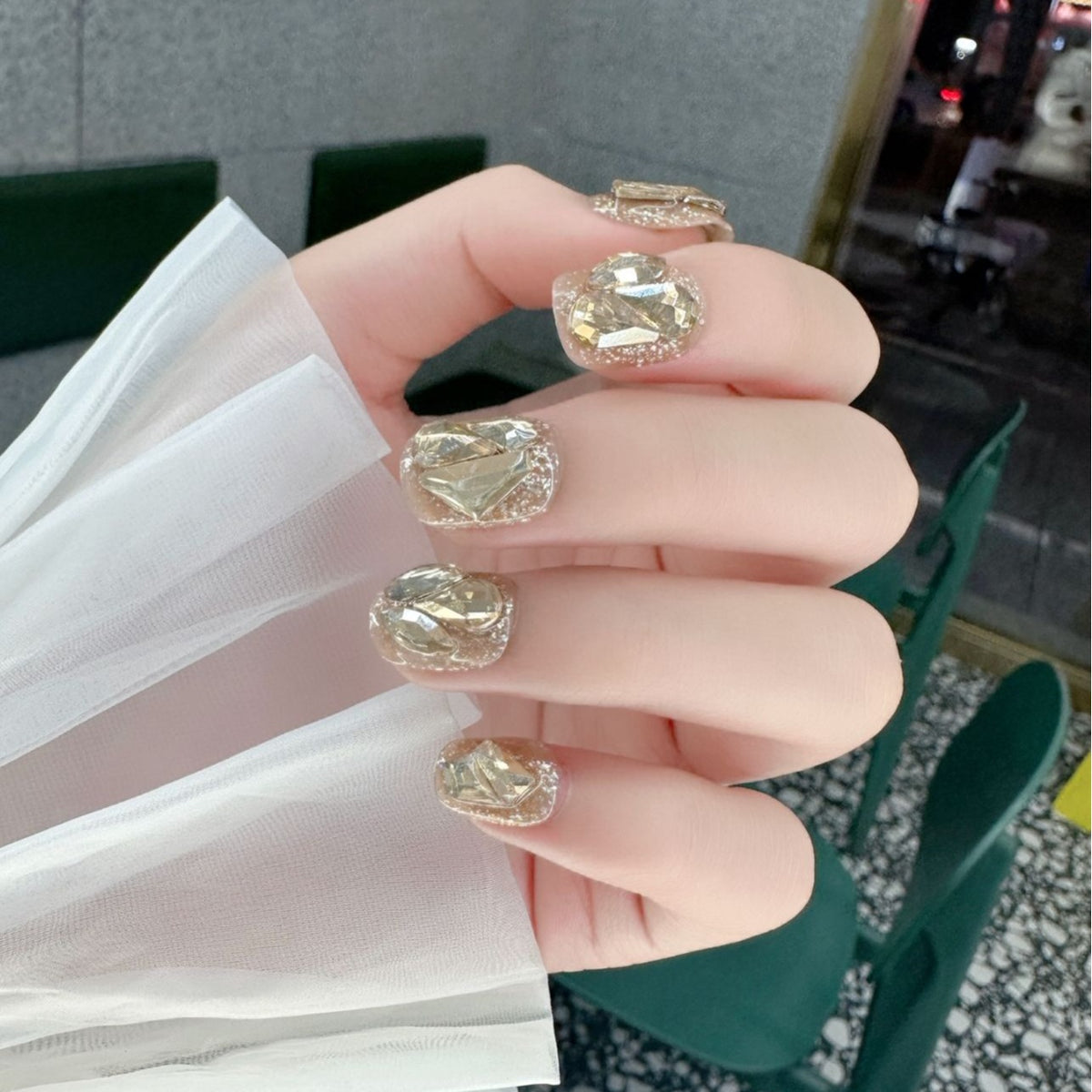 Glamorous Strass Press-On Nägel Brehn