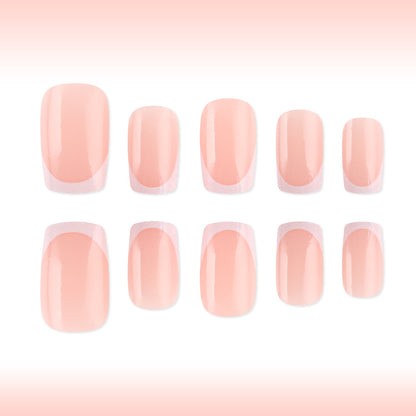 Elegante French Tip Druck-Nägel Brehn