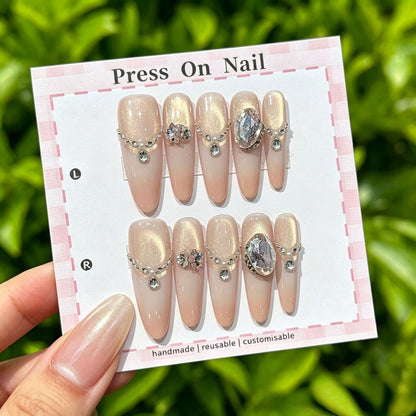 Anpassbare Ombre Press-On Nägel