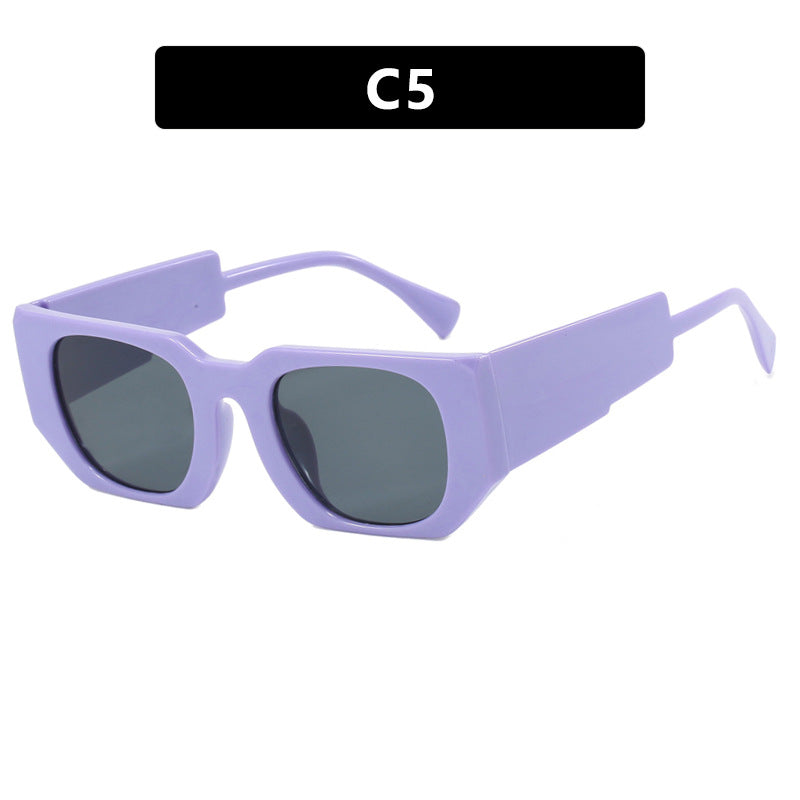 Damen oversized Sonnenbrille mit geometrischem Rahmen und UV-Schutz Brehn