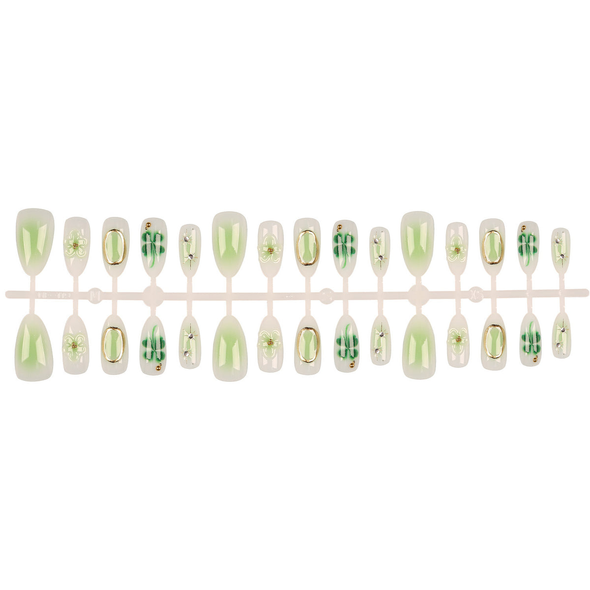 Elegantly gestaltetes floral Druck-Nagel-Set