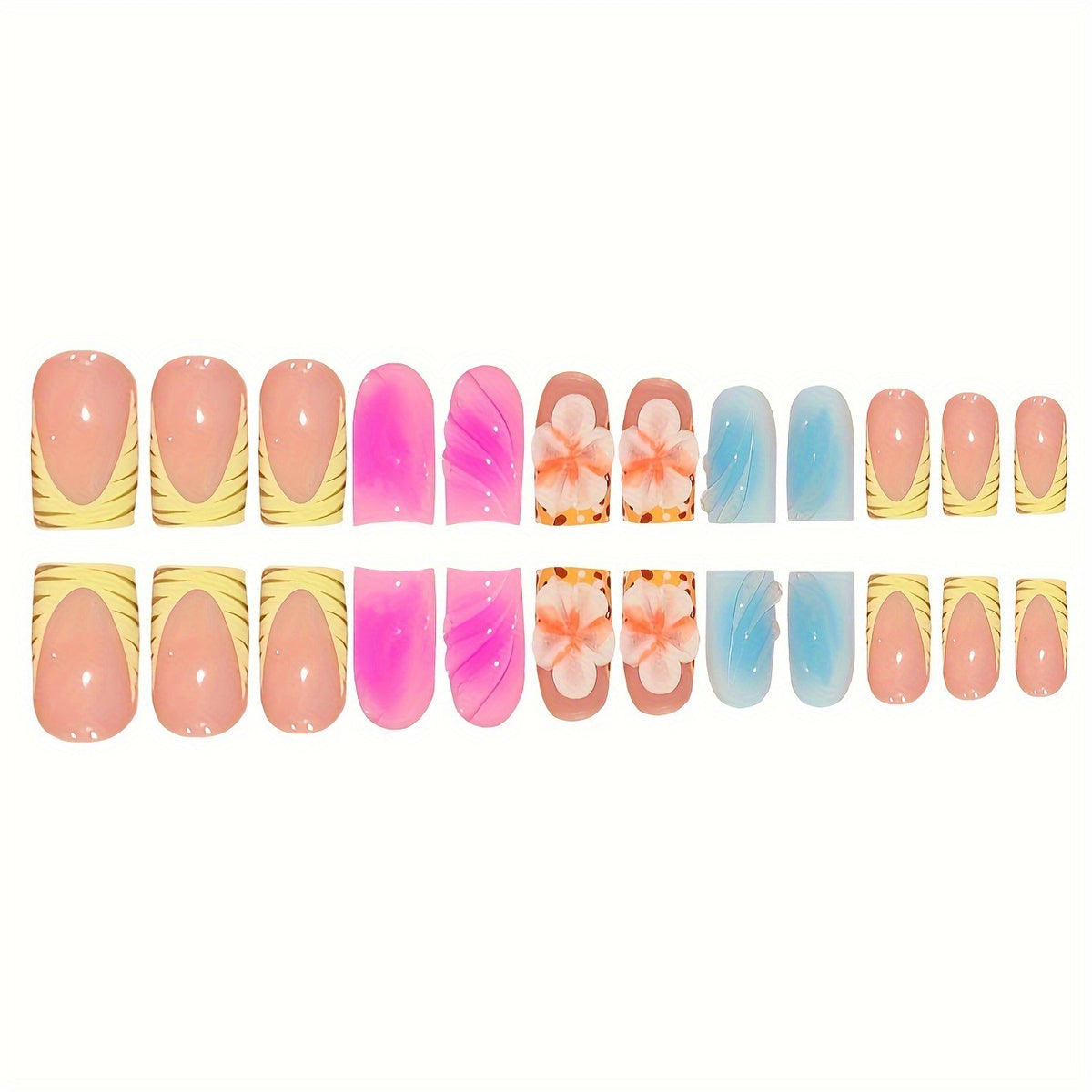 Floral Art Press-On Nails Brehn
