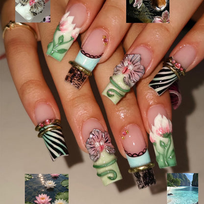 Künstlerische Acryl-Nagelerweiterungen