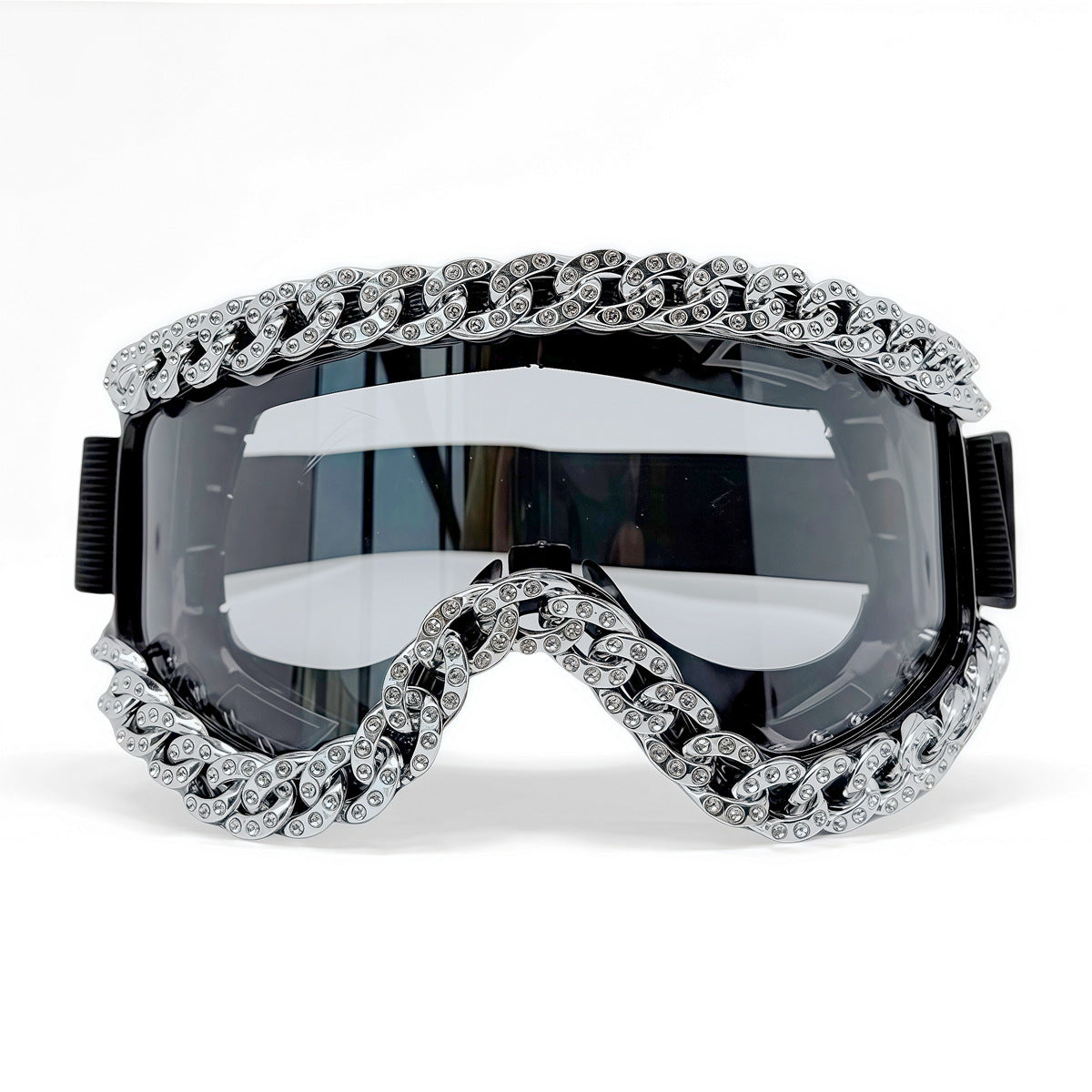 Unisex Skibrille mit funkelndem Kristallrahmen Brehn