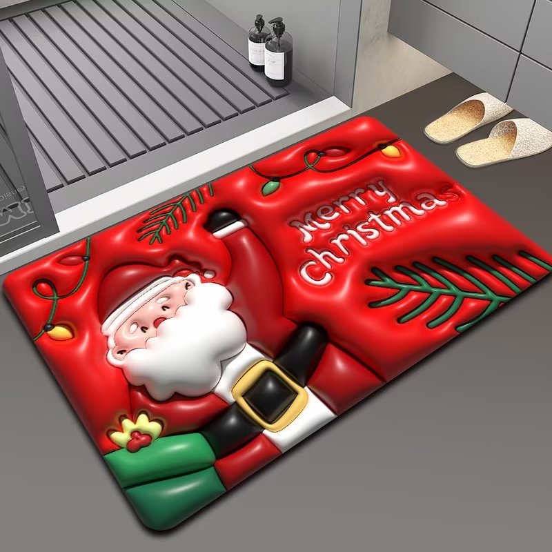 Weihnachtlich gestaltete Fußmatte Brehn