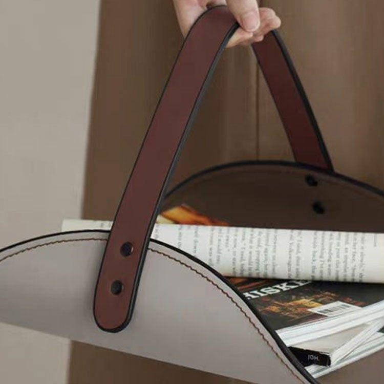 Stylischer Lederzeitschriftenhalter