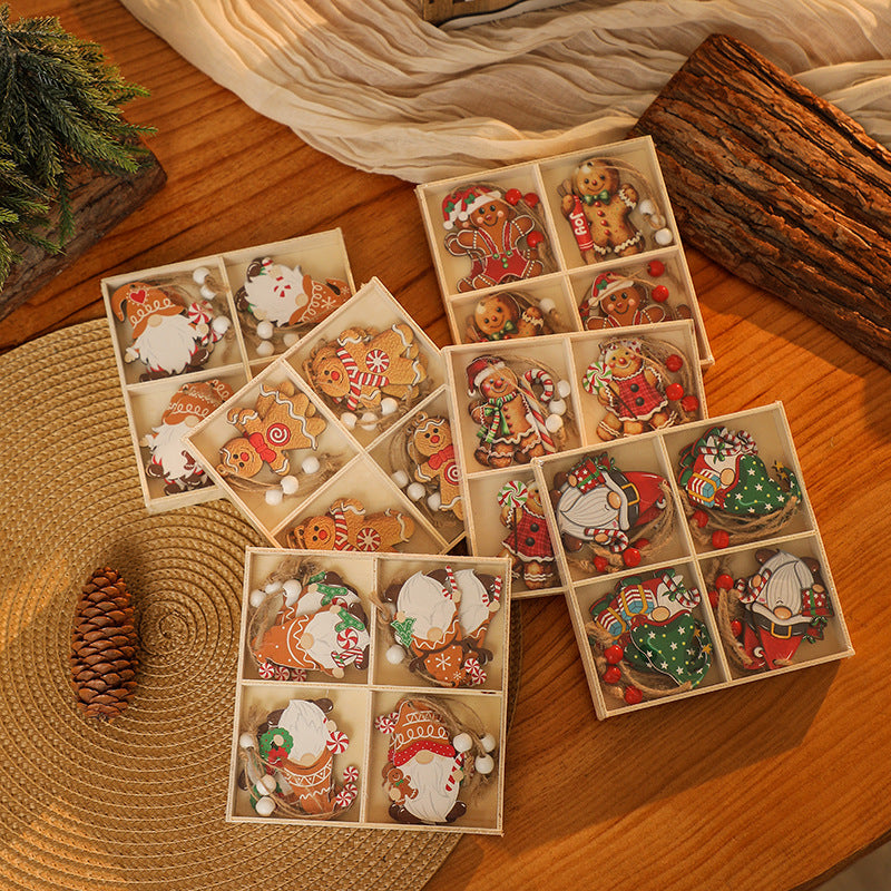 Dekorative Weihnachtsanhänger im Gnom-Design Brehn