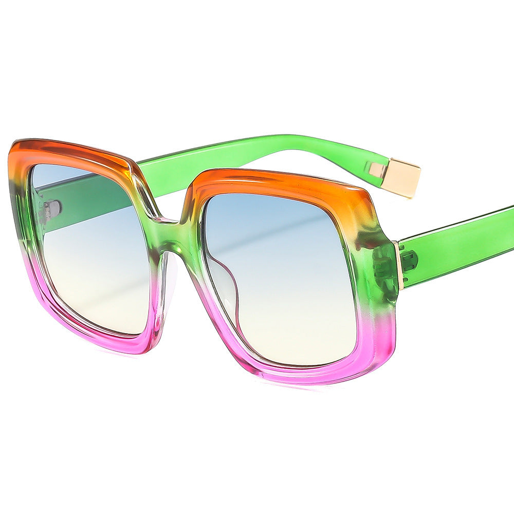 Damen modische Sonnenbrille mit auffälliger quadratischer Rahmenkonstruktion Brehn