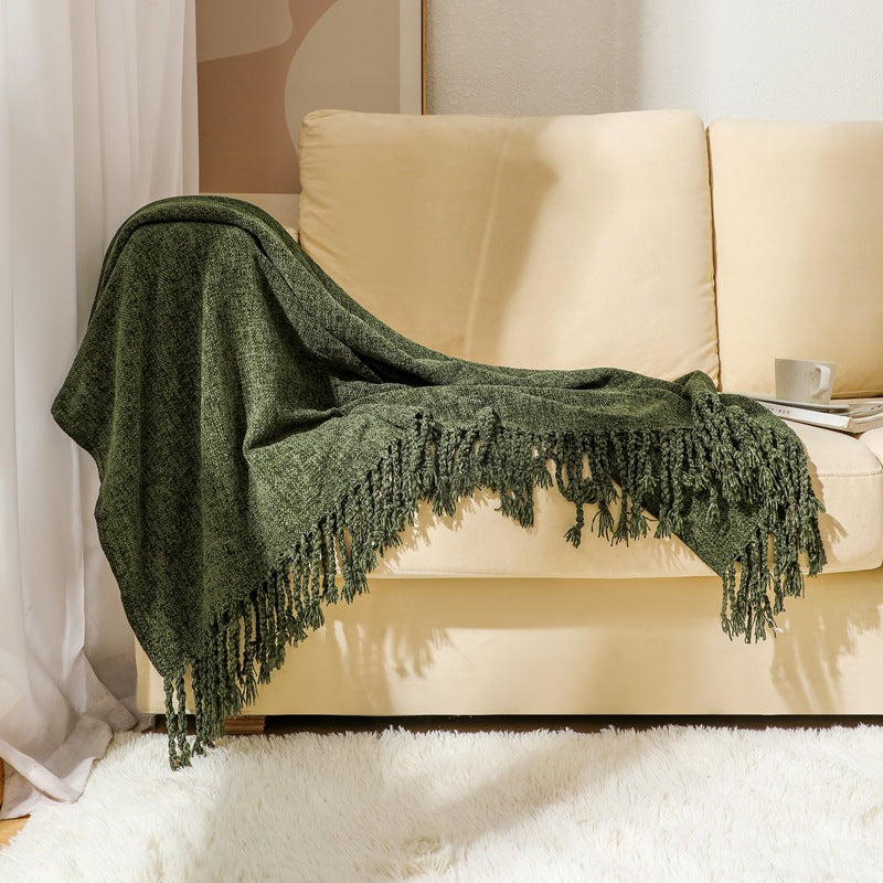 Elegante Fransen-Wurfdecke Brehn
