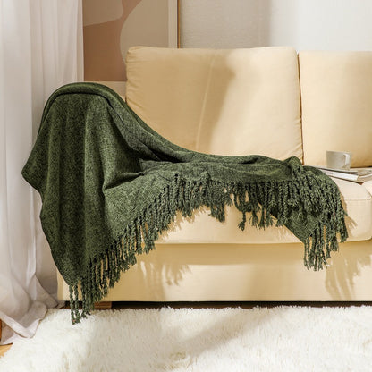Elegante Fransen-Wurfdecke Brehn