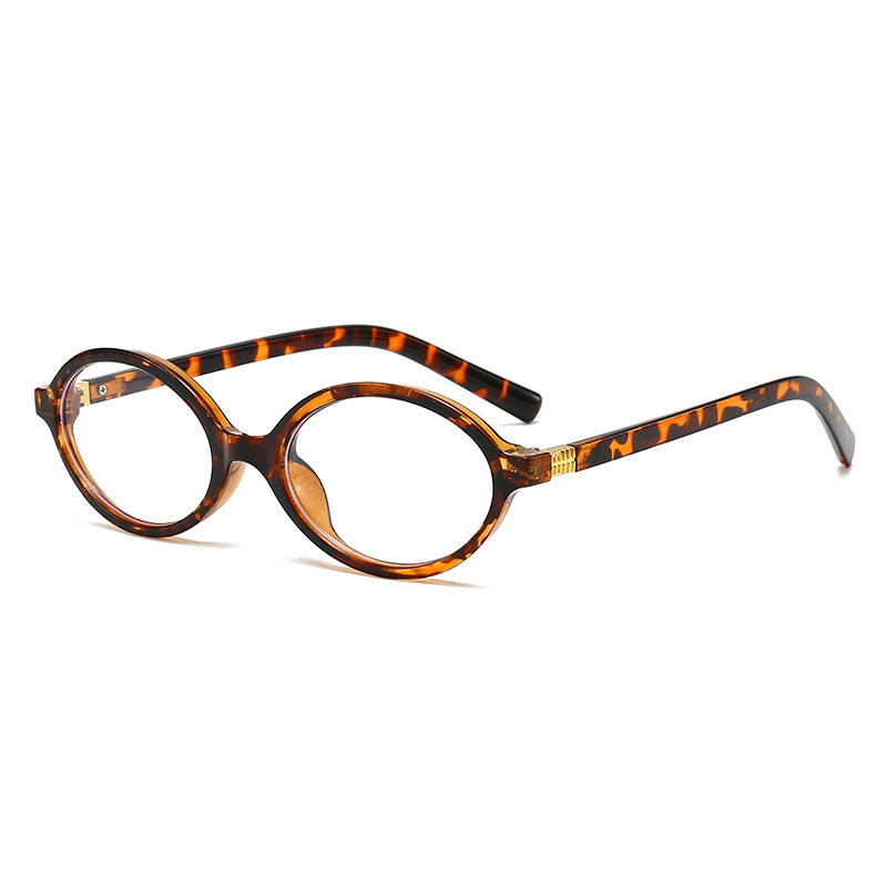 Damen modische ovale Brille mit goldenen Akzenten Brehn