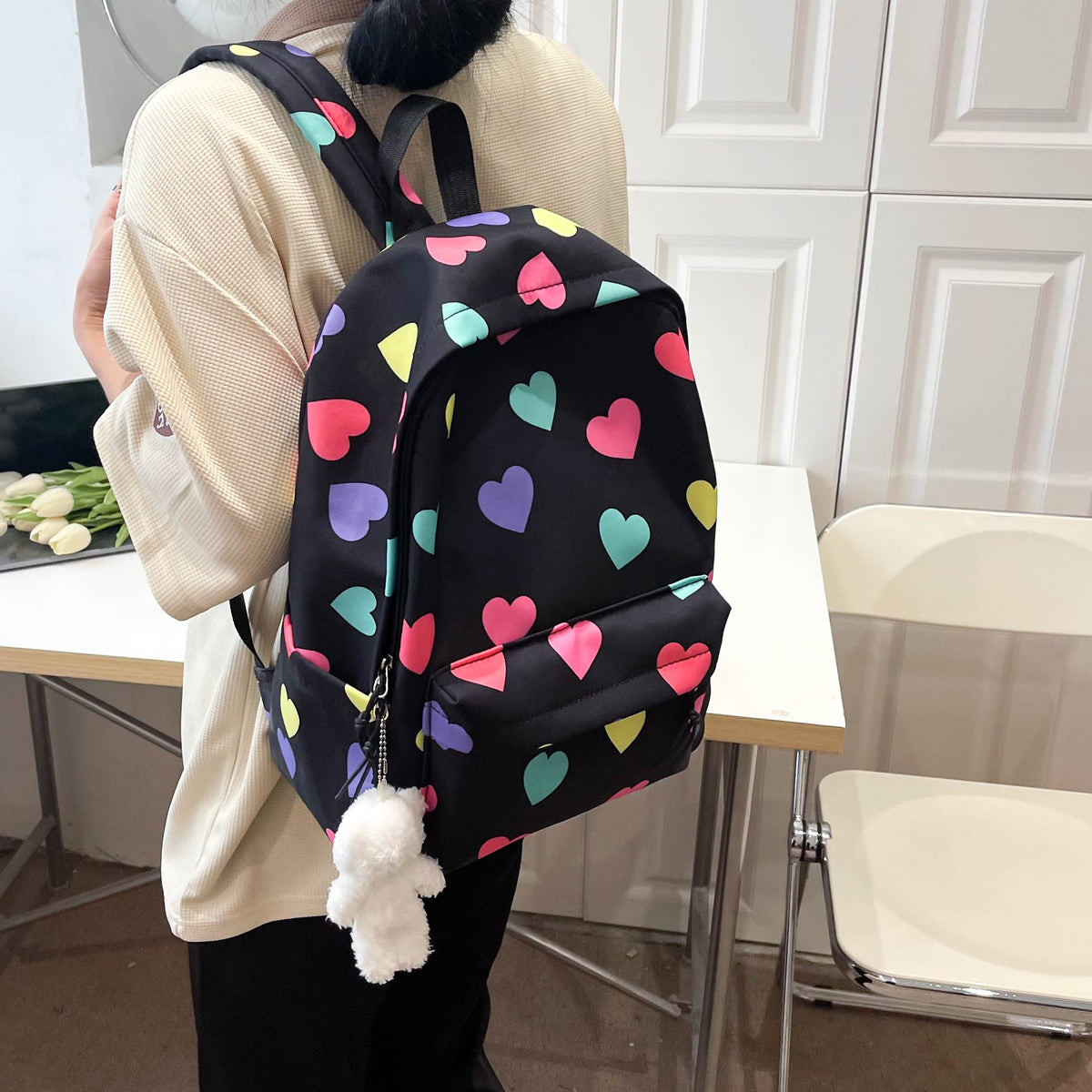 Herzgemusterter Freizeitrucksack Brehn