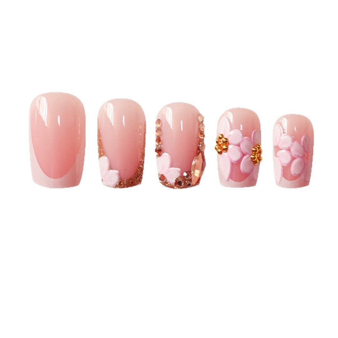 Chic Floral Press-On Nail Art Extensions Brehn