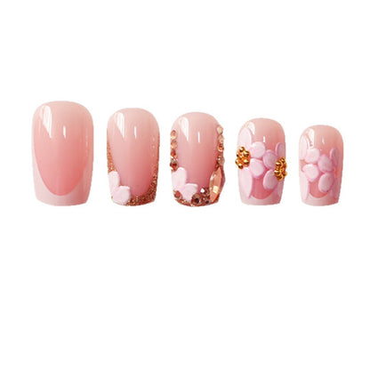 Chic Floral Press-On Nail Art Extensions Brehn