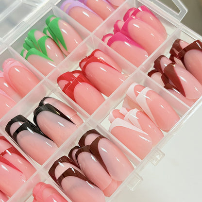 Anpassbare Full Cover Press-On Nail Tips Set