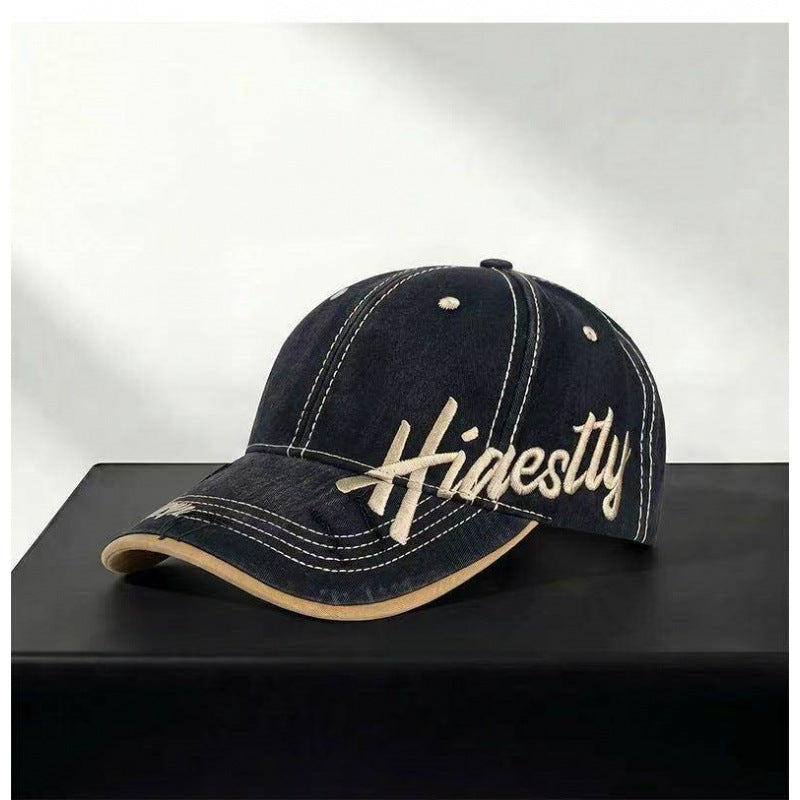 Damen Distressed Casual Graphic Baseball Cap Brehn