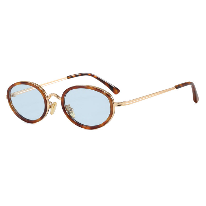Damen elegante runde Sonnenbrille mit modischem Metallrahmen Brehn