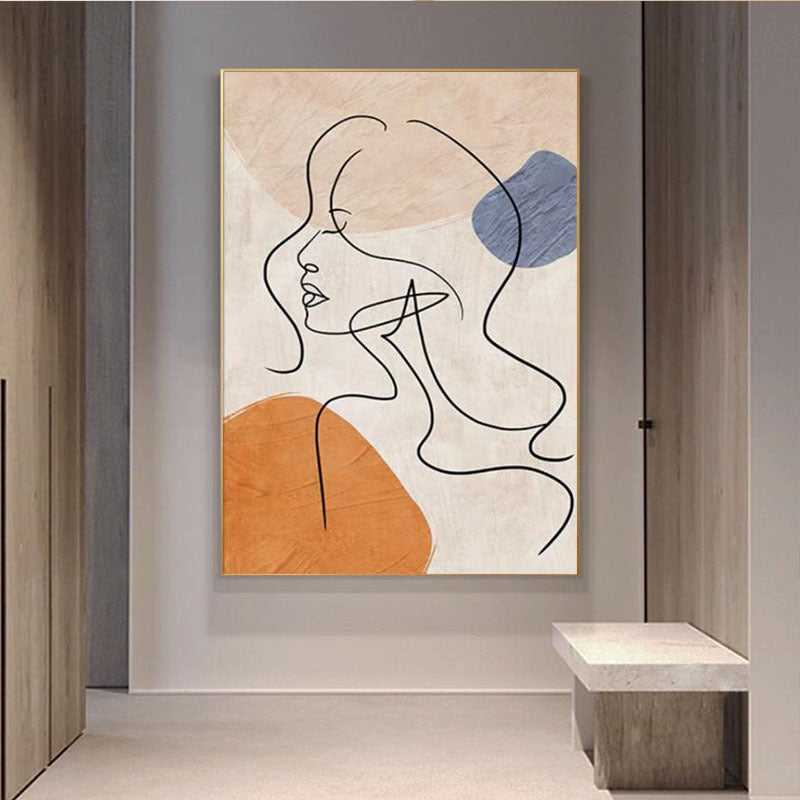 Abstrakte Linienkunst Leinwanddruck