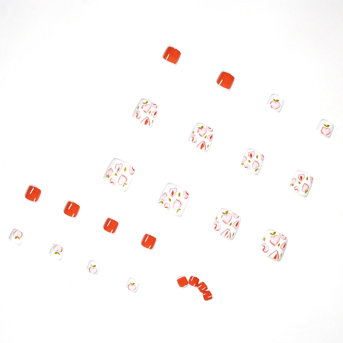 Kunstvolle Fußnagelkunst mit fruchtigem Design Brehn