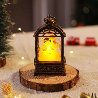 Dekorative Weihnachtslaterne mit nostalgischem Santa-Motiv Brehn