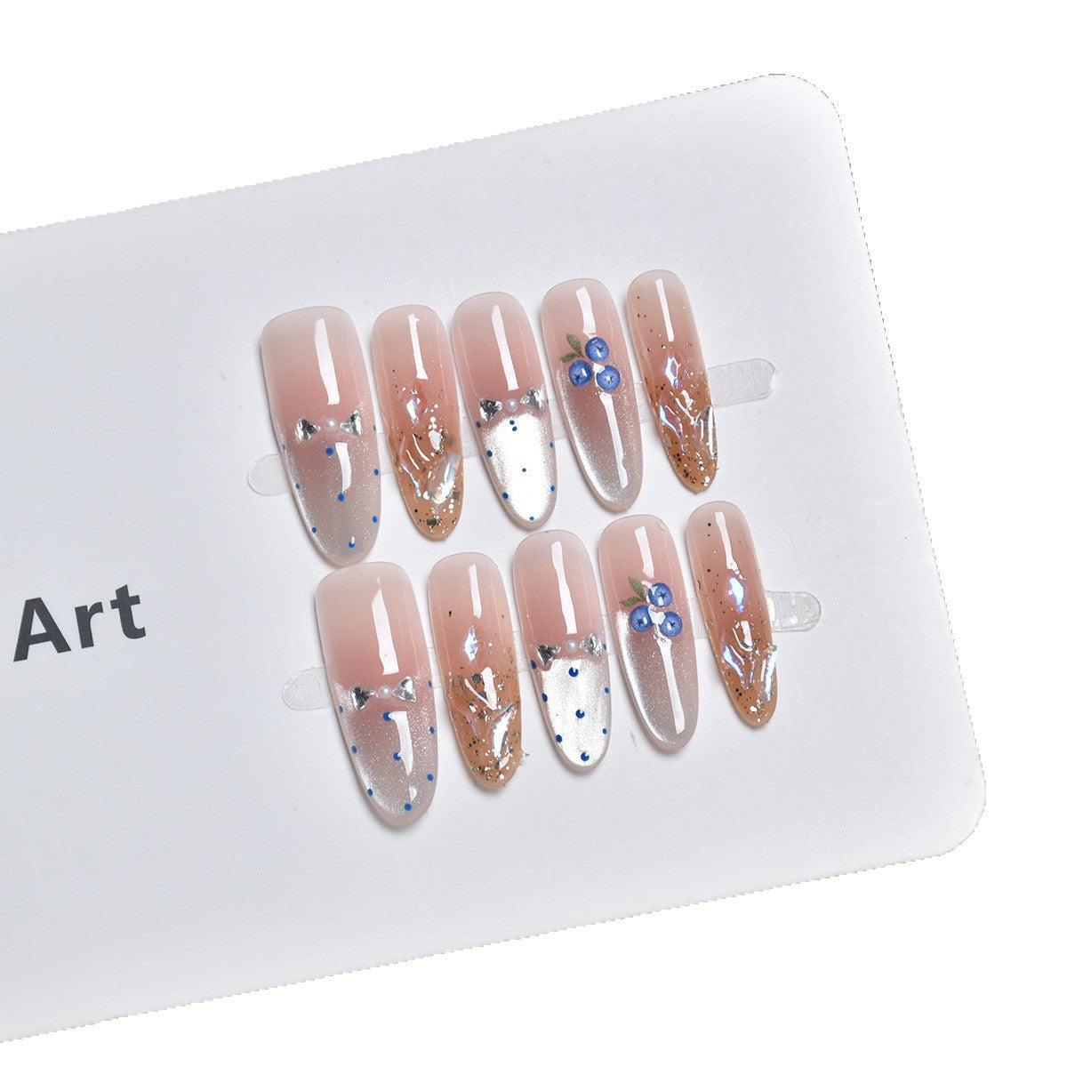 Dekoratives Glitzerndes Press-On Nagelkunstset Brehn