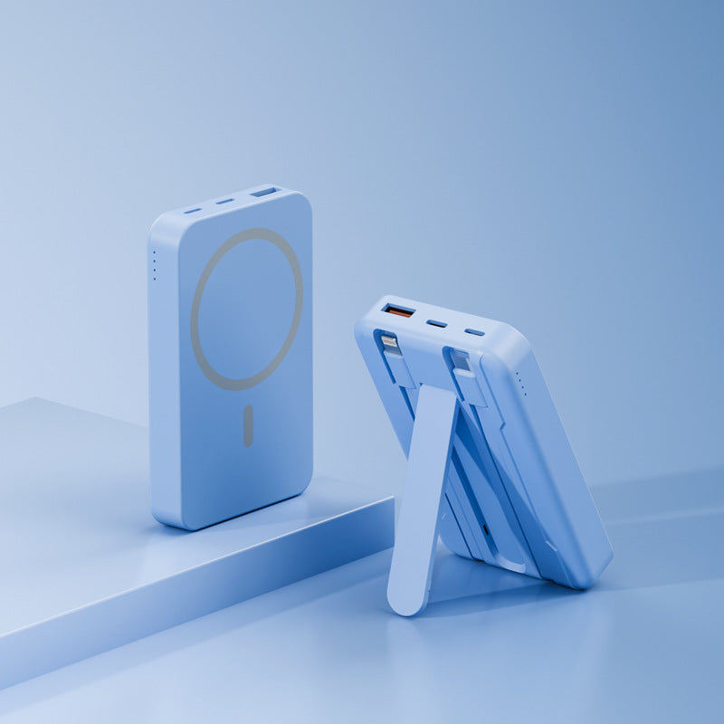 Wireless Powerbank mit Integriertem Ständer und Intelligentem Ladeindikator Brehn